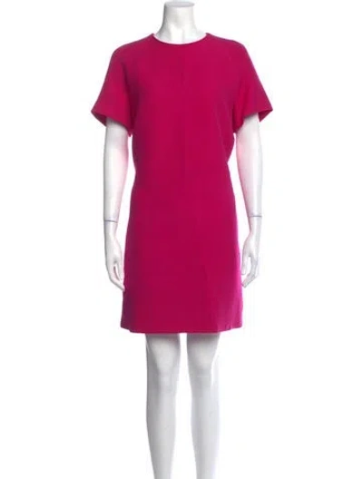 Pre-owned Dior Wool Knee-length Dress In Purple
