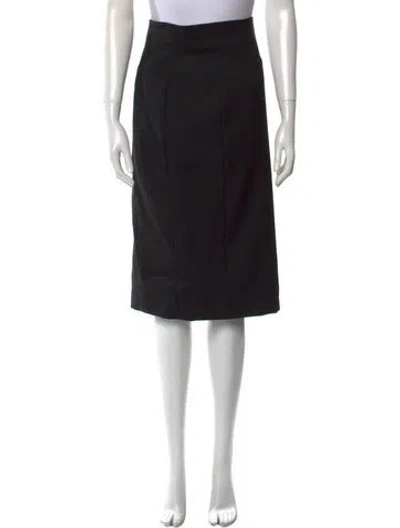 Pre-owned Dior Wool Knee-length Skirt In Black