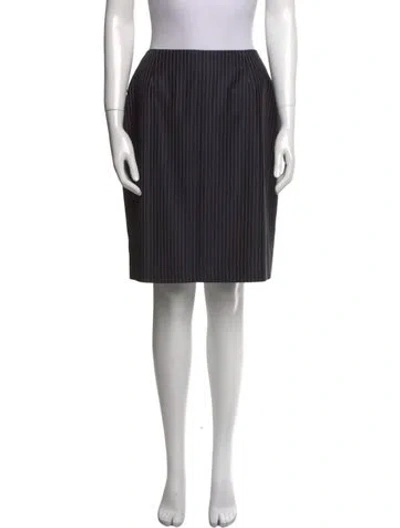 Pre-owned Dior Wool Knee-length Skirt In Black