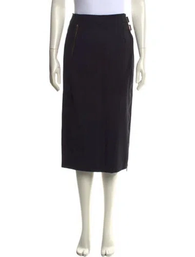 Pre-owned Dior Wool Knee-length Skirt In Black