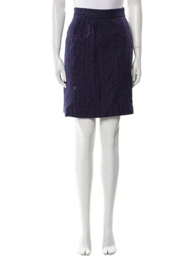 Pre-owned Dior Wool Knee-length Skirt In Blue
