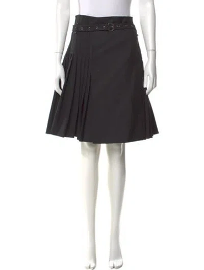 Pre-owned Dior Wool Knee-length Skirt In Gray