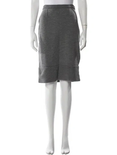 Pre-owned Dior Wool Knee-length Skirt In White