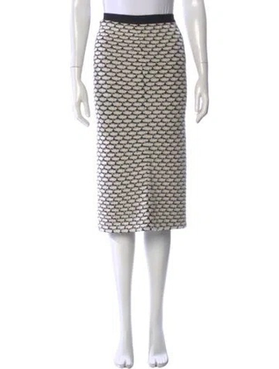 Pre-owned Dior Wool Knee-length Skirt In White