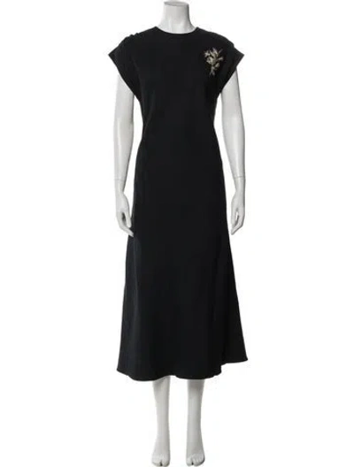 Pre-owned Dior Wool Long Dress In Black