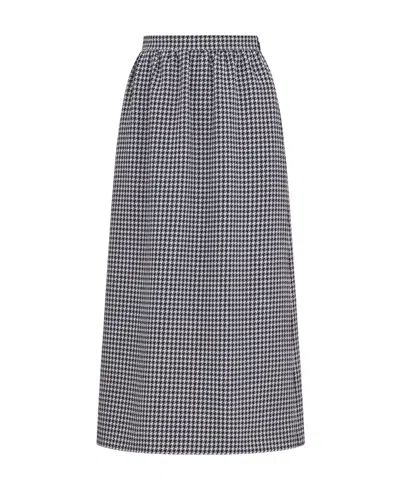 Dior Wool Medium Length Straight Half Skirt In Gray