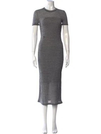 Pre-owned Dior Wool Midi Length Dress In Black