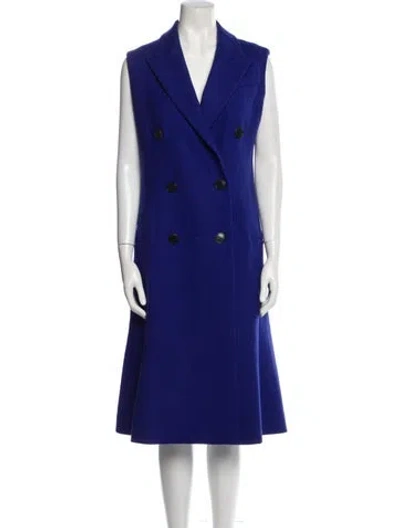 Pre-owned Dior Wool Midi Length Dress In Blue