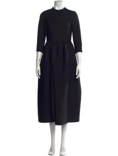 Pre-owned Dior Wool Midi Length Dress In Blue
