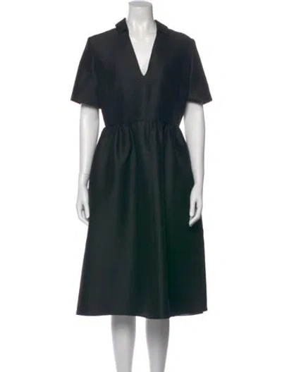 Pre-owned Dior Wool Midi Length Dress W/ Tags In Blue