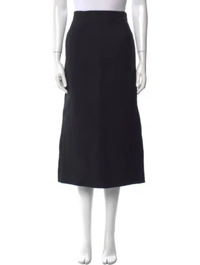 Pre-owned Dior Wool Midi Length Skirt In Black