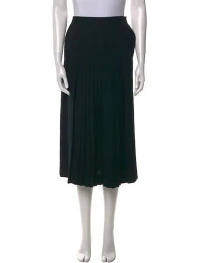 Pre-owned Dior Wool Midi Length Skirt In Black