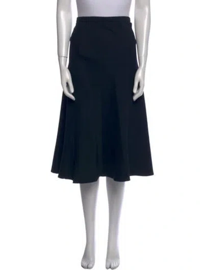 Pre-owned Dior Wool Midi Length Skirt In Black