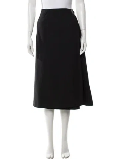 Pre-owned Dior Wool Midi Length Skirt In Black