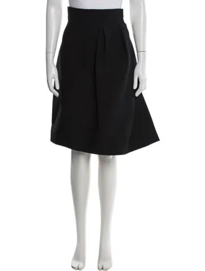 Pre-owned Dior Wool Midi Length Skirt In Black