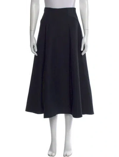 Pre-owned Dior Wool Midi Length Skirt In Black