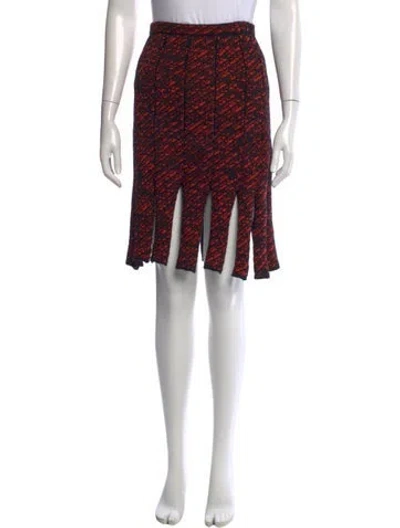 Pre-owned Dior Wool Midi Length Skirt In Black