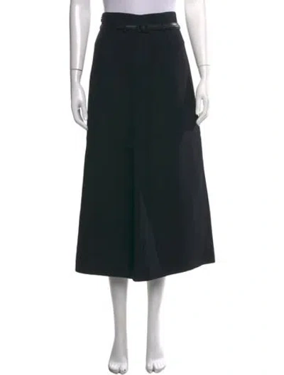 Pre-owned Dior Wool Midi Length Skirt In Black