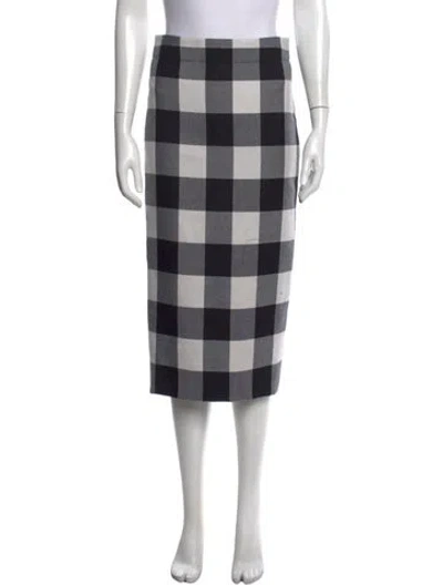 Pre-owned Dior Wool Midi Length Skirt In Black