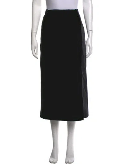 Pre-owned Dior Wool Midi Length Skirt In Black