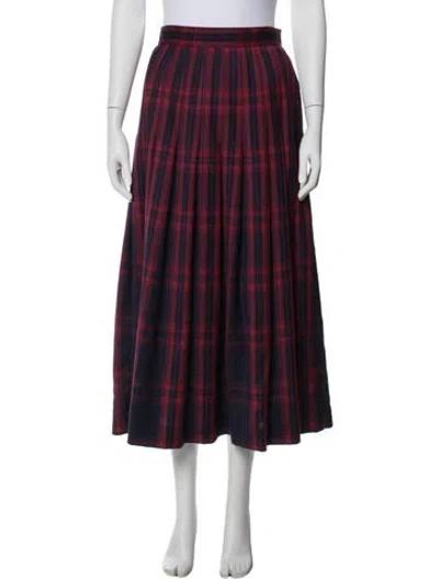 Pre-owned Dior Wool Midi Length Skirt In Blue