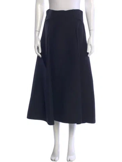 Pre-owned Dior Wool Midi Length Skirt In Blue