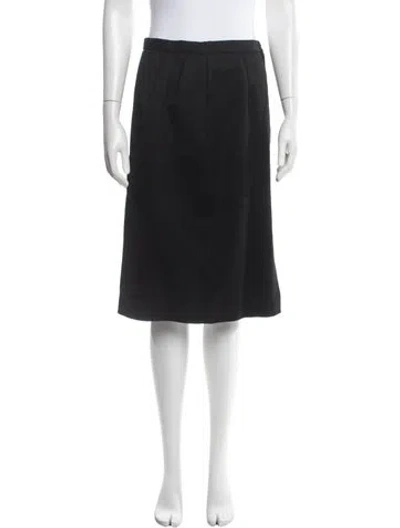 Pre-owned Dior Wool Midi Length Skirt In Blue