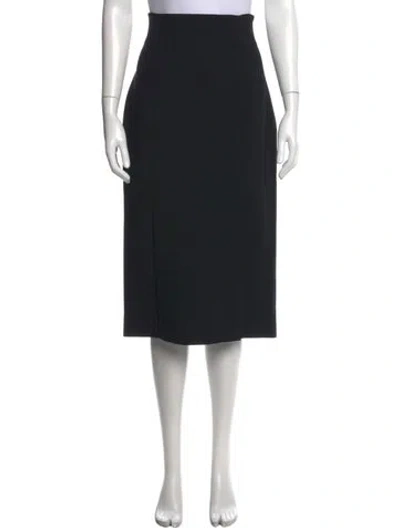 Pre-owned Dior Wool Midi Length Skirt In Blue