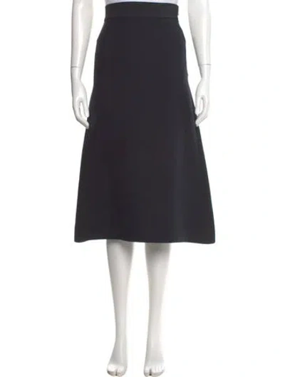 Pre-owned Dior Wool Midi Length Skirt In Gray