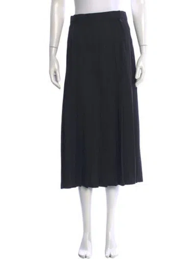 Pre-owned Dior Wool Midi Length Skirt In Gray