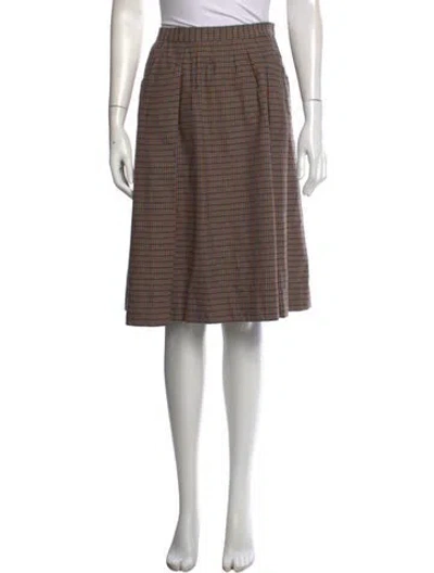 Pre-owned Dior Wool Midi Length Skirt In Grey