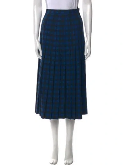 Pre-owned Dior Wool Midi Length Skirt In Multi