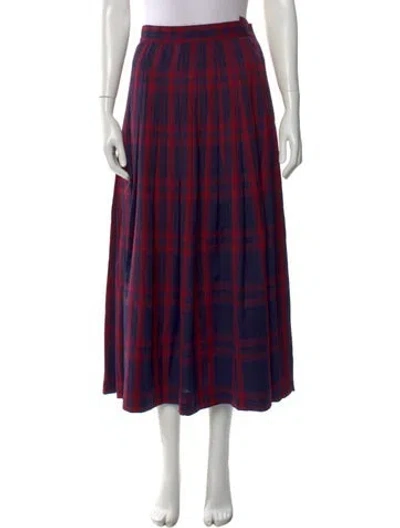 Pre-owned Dior Wool Midi Length Skirt In Multi