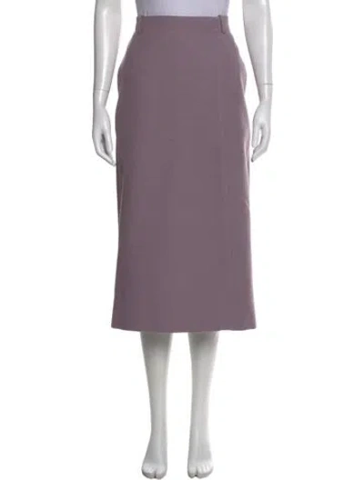 Pre-owned Dior Wool Midi Length Skirt In Purple