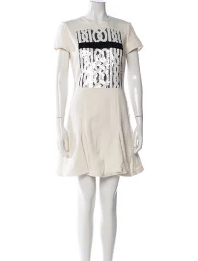 Pre-owned Dior Wool Mini Dress