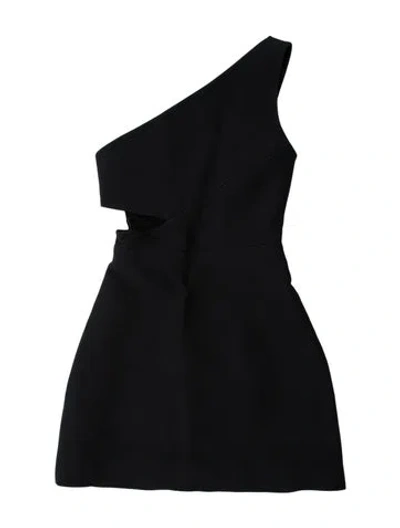 Pre-owned Dior Wool Mini Dress In Black