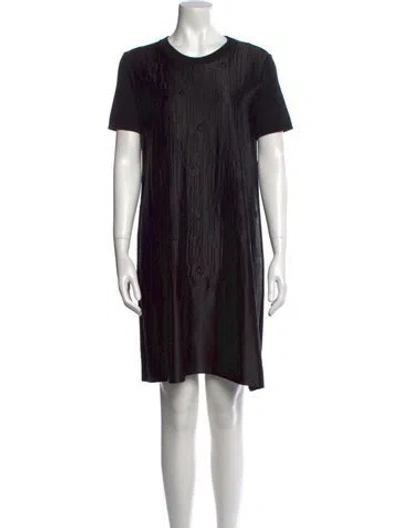 Pre-owned Dior Wool Mini Dress In Black
