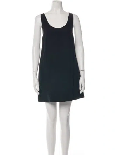 Pre-owned Dior Wool Mini Dress In Black