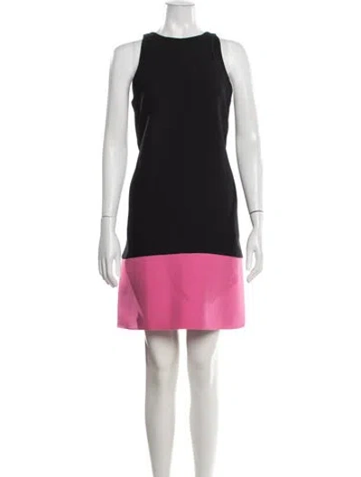 Pre-owned Dior Wool Mini Dress In Black