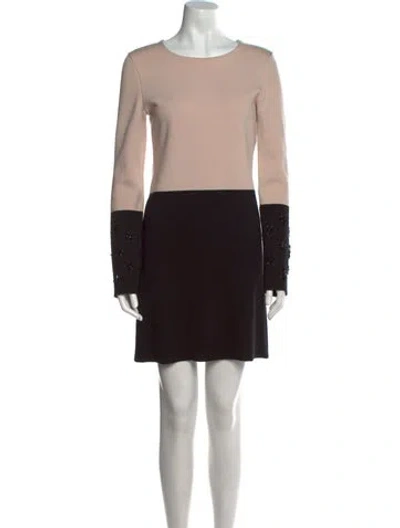 Pre-owned Dior Wool Mini Dress In Black/neutrals