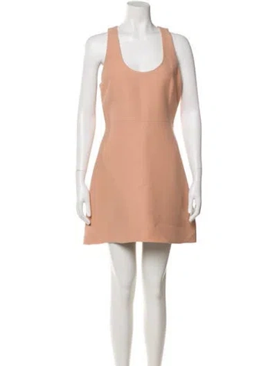 Pre-owned Dior Wool Mini Dress In Neutral