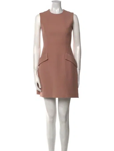 Pre-owned Dior Wool Mini Dress In Neutral