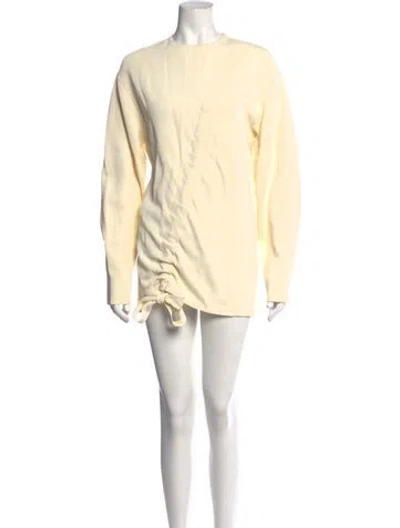 Pre-owned Dior Wool Mini Dress In Neutrals
