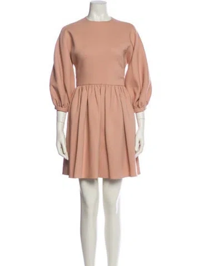 Pre-owned Dior Wool Mini Dress In Pink