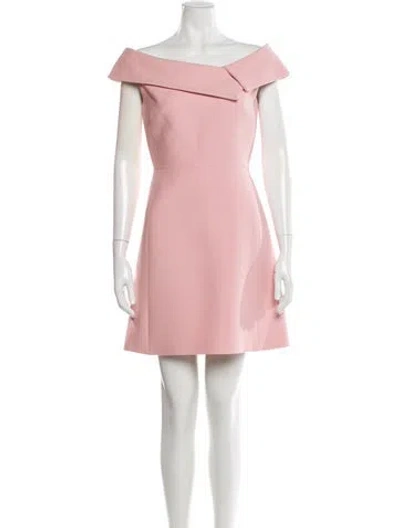 Pre-owned Dior Wool Mini Dress In Pink
