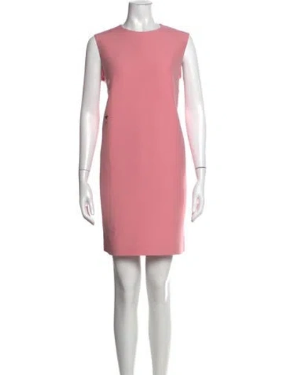 Pre-owned Dior Wool Mini Dress In Pink