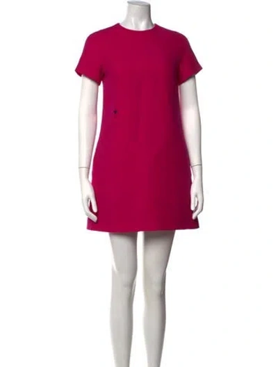 Pre-owned Dior Wool Mini Dress In Pink