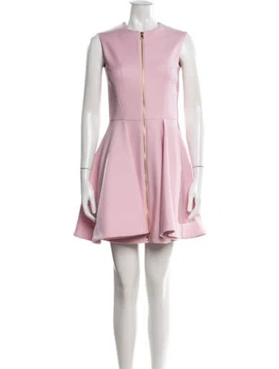 Pre-owned Dior Wool Mini Dress In Pink
