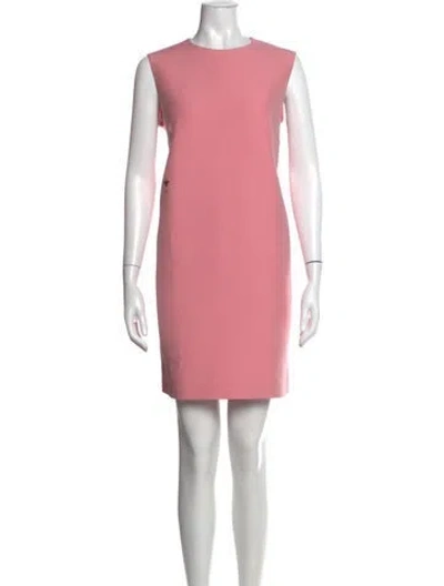 Pre-owned Dior Wool Mini Dress In Pink
