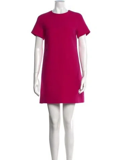 Pre-owned Dior Wool Mini Dress In Purple